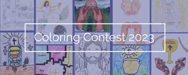 This is an annual coloring contest in celebration of our students and their connection with Christ. Open to all kindergarten through 12th grade students in the diocese's Catholic schools during the current school year. The year 2022 began a National Eucharist Revival.
